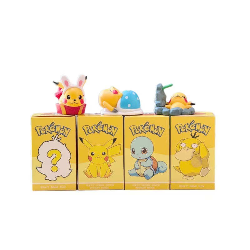 Kids Toys Under 200 - ฟิกเกอร์ปิกาจูน่ารัก ชุด 7 ชิ้น ฟิกเกอร์โปเกมอนอนิเมะ ของเล่นแบบซ้อนกันได้