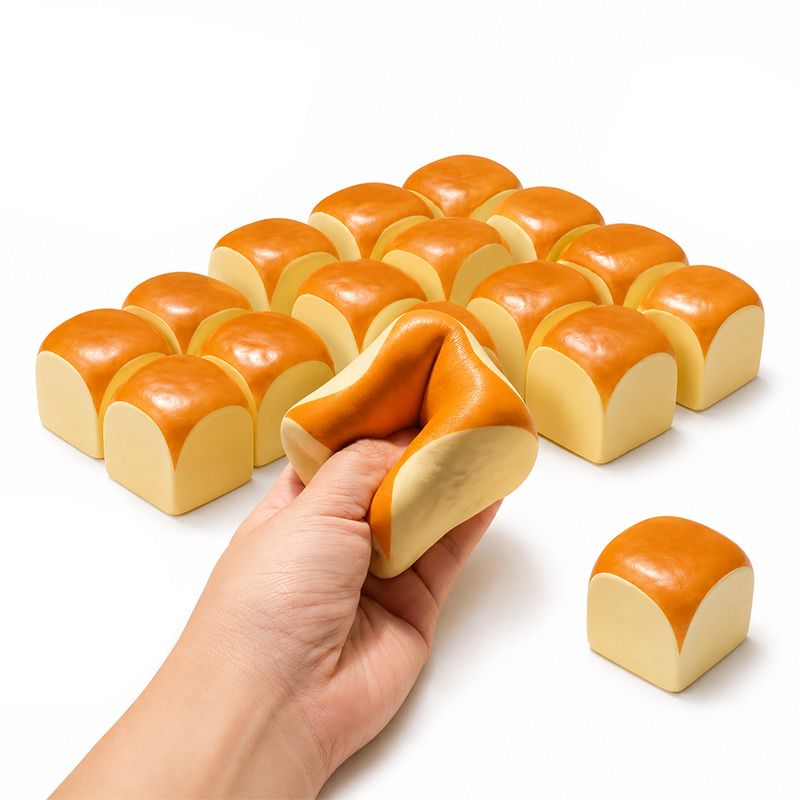 Kids Toys Dumplings - ของเล่นบีบนุ่มรูปขนมปัง บัตเตอร์สควิชชี่ ของเล่นบีบคลายเครียด สำหรับออฟฟิศ ปาร์ตี้ ของขวัญเสริมประสาทสัมผัส