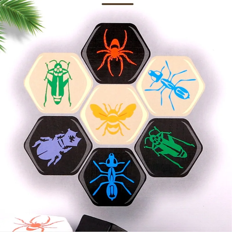 Kids Toys Entertainer - บัก Hive Chess สนุกกับผู้เล่น2คนเกมกระดานความบันเทิงของเล่นเพื่อการศึกษาที่ทำจากไม้สำหรับการสังสรรค์ในครอบครัวเพื่อนๆเป็นของขวัญพร้อมกล่อง