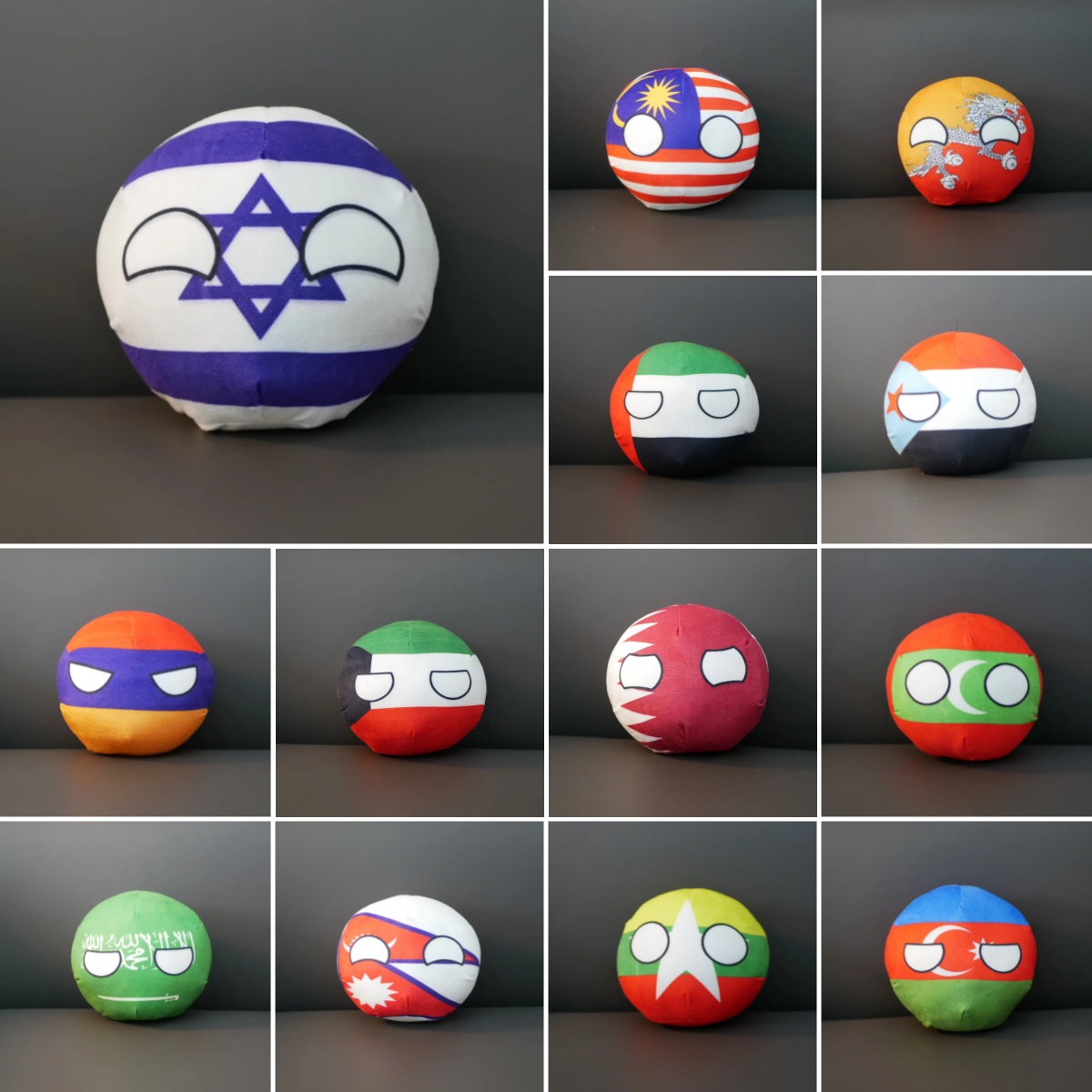 Kids Toys Pakistan - Countryballs ตุ๊กตาพวงกุญแจตุ๊กตาเกาหลีตุรกีอิสราเอลเวียดนามกัมพูชาญี่ปุ่นปากีสถาน Ball Polandball ตุ๊กตาจี้ของเล่นของขวัญ