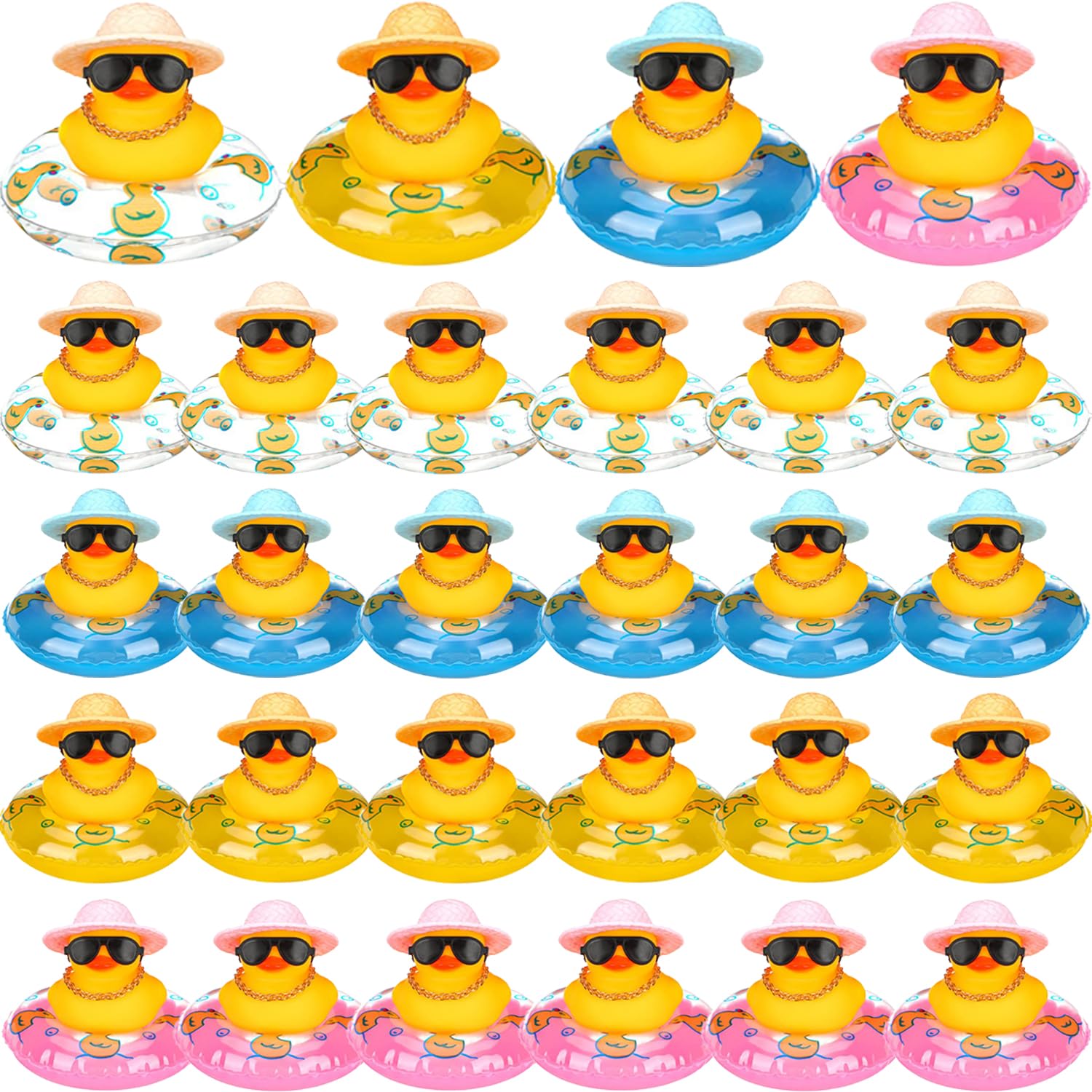 Rubber Duck Bath - 6-36 ชุดมินิเป็ดยางจํานวนมากฤดูร้อนยาง Ducky อ่างอาบน้ําเป็ดอาบน้ําสําหรับอาบน้ําเด็กรถ Dashboard Decor