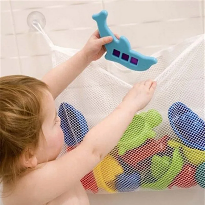Kids Toys Clearance - เด็กห้องน้ําตาข่ายกระเป๋าอาบน้ําเด็กการ์ตูนตะกร้าสุทธิเด็กเกมเครือข่ายผ้ากันน้ําของเล่นทราย Beach Storage Organizer
