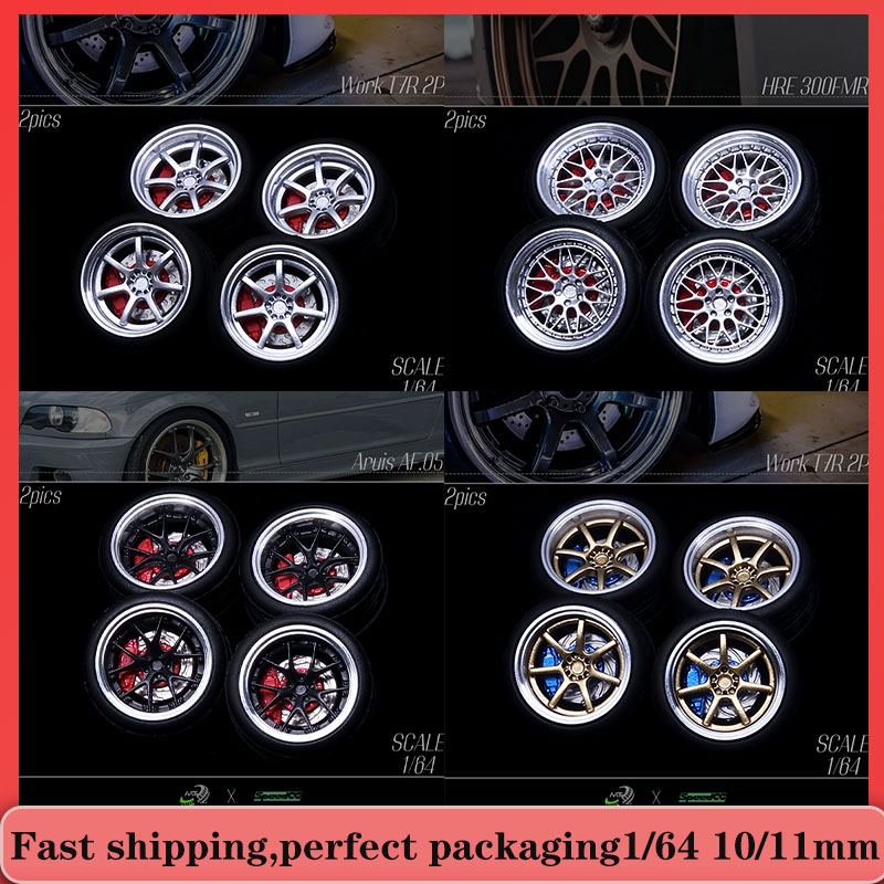 Kids Toys Boys - ล้อเรซิ่น ยางรถยนต์ ดุมล้อแต่งรถ 1/64 SpeedCG 65/64/63