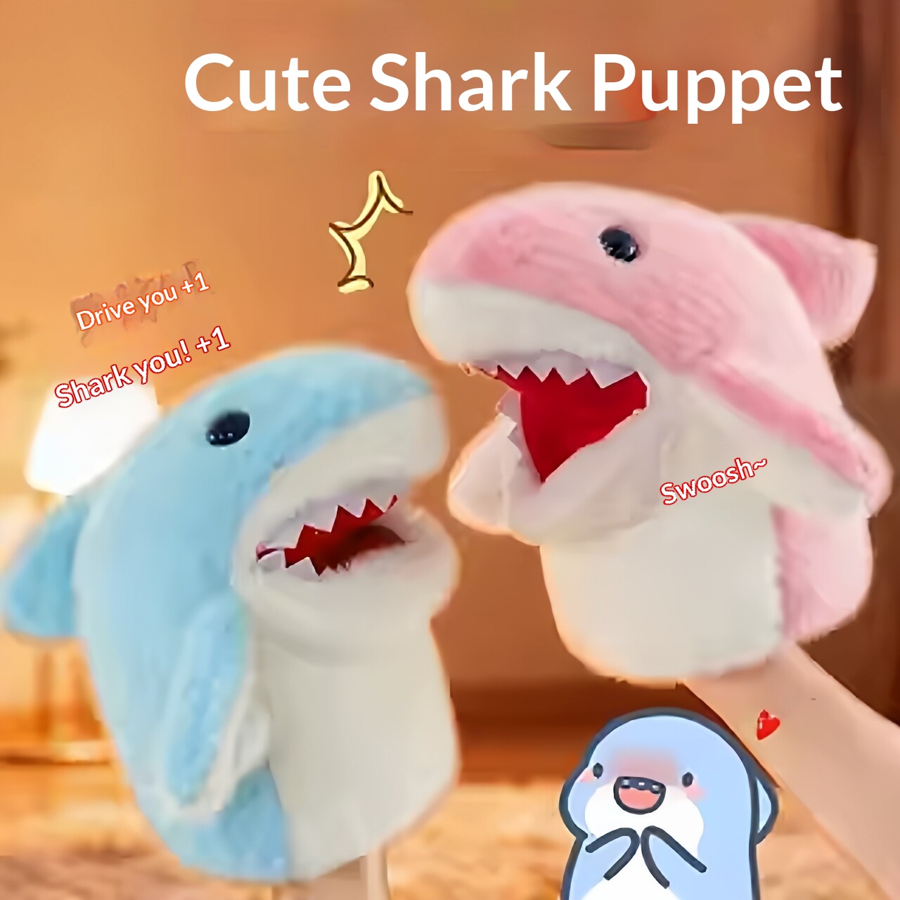 Kids Toys Young - ตุ๊กตาฉลามแบบสวมมือ ของเล่นตุ๊กตาฉลามแบบสวมแขน ของเล่นตลก ตุ๊กตาหนานุ่ม ของขวัญวันเกิดเด็ก ของเล่นแกล้งคน