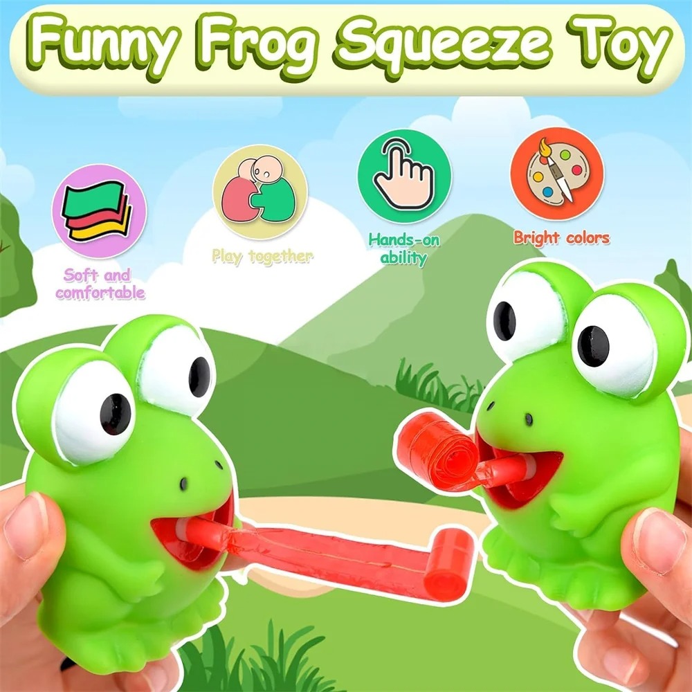 Kids Toys Videos - ของเล่นกบและไดโนเสาร์บรรเทาความเครียด - ของเล่นป๊อปอัพบีบลิ้น, ของชําร่วยปาร์ตี้กรีดร้องตลกและของขวัญความวิตกกังวลสําหรับทั้งหมด A