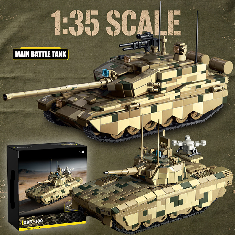 Kids Toys Under 100 - ชุดตัวต่อรถถังจีนรุ่น Type-99B และ Type-100 ของเล่นประกอบแบบ MOC