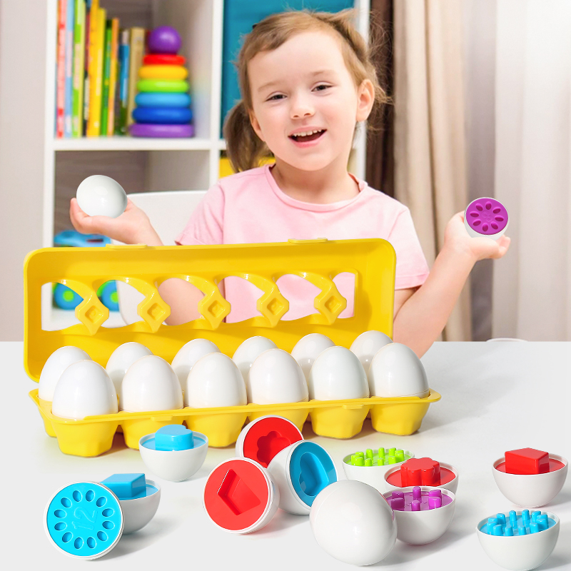 Kids Toys Videos - ไข่สกรู 3D ปริศนา Montessori การเรียนรู้การศึกษาคณิตศาสตร์ของเล่นเด็กรูปร่าง Match