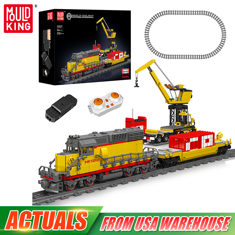 Kids Toys Lego - ตัวต่อ Mould King 12027 รถไฟเทคนิค ชุดตัวต่อรถจักรดีเซล