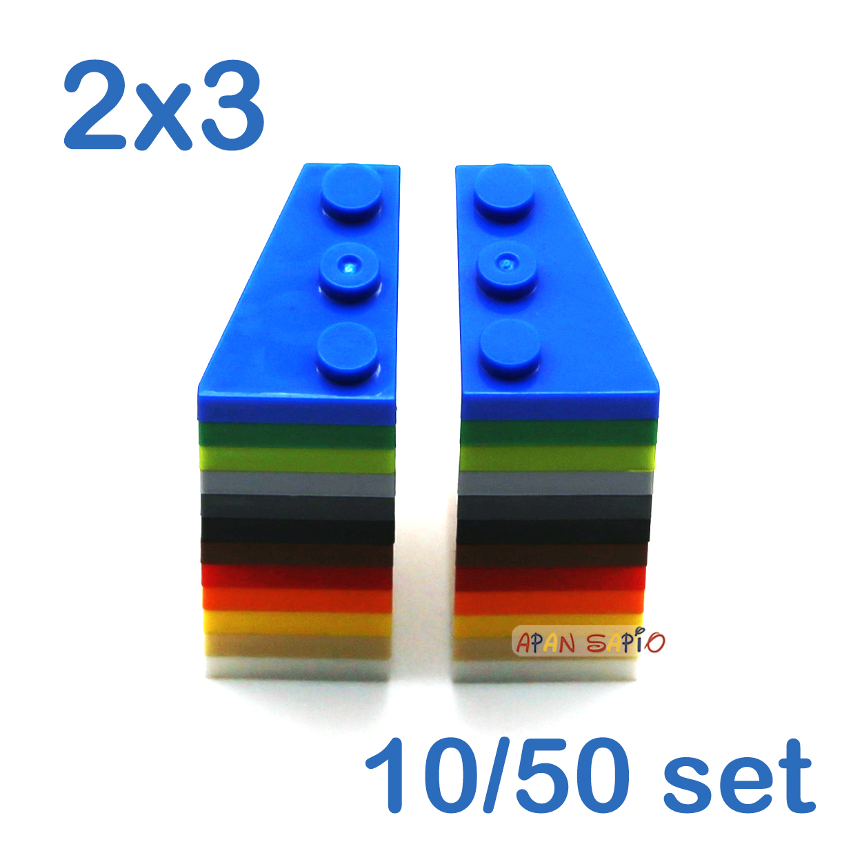 Kids Toys Under 100 - ตัวต่อบล็อก DIY 10/50 ชุด รูปทรงลิ่ม 2x3