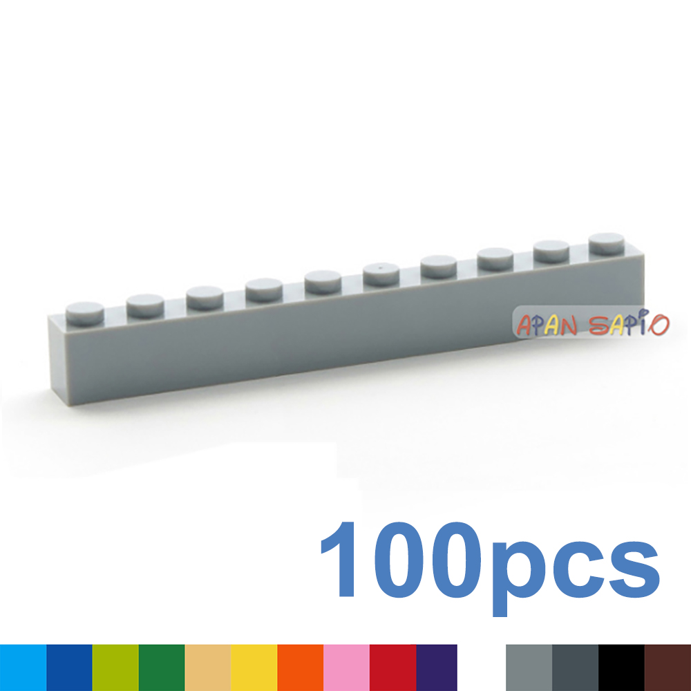 Kids Toys Under 100 - ตัวต่อบล็อกตัวต่อแบบทำมือ1x10จุดหนา100ชิ้นขนาดความคิดสร้างสรรค์ทางการศึกษาเหมาะสำหรับของเล่น6111สำหรับเด็ก