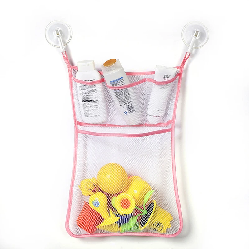 ของเล่นอาบน้ำสีขาวชมพู ถุงตาข่ - Kids Storage Toys บทวิจารณ์และราคา