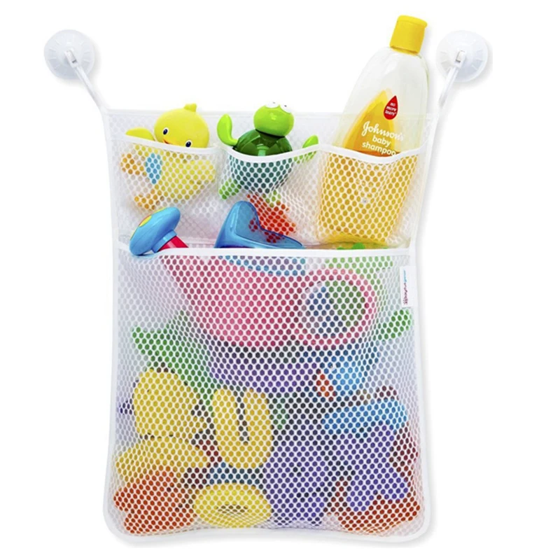ของเล่นอาบน้ำสีขาวชมพู ถุงตาข่ - Kids Storage Toys บทวิจารณ์และราคา