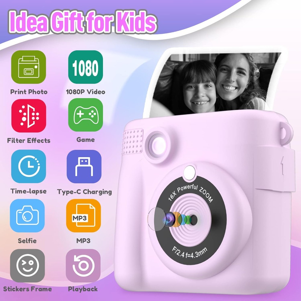 กล้องพิมพ์ทันทีสําหรับเด็ก, กล - Kids Toys Videos บทวิจารณ์และราคา