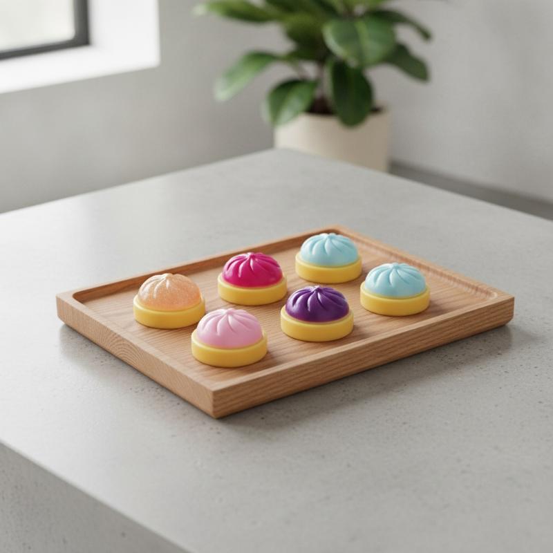 1/4 ชิ้น ลูกบอลบีบจำลองรูปทรงเ - Kids Toys Dumplings บทวิจารณ์และราคา