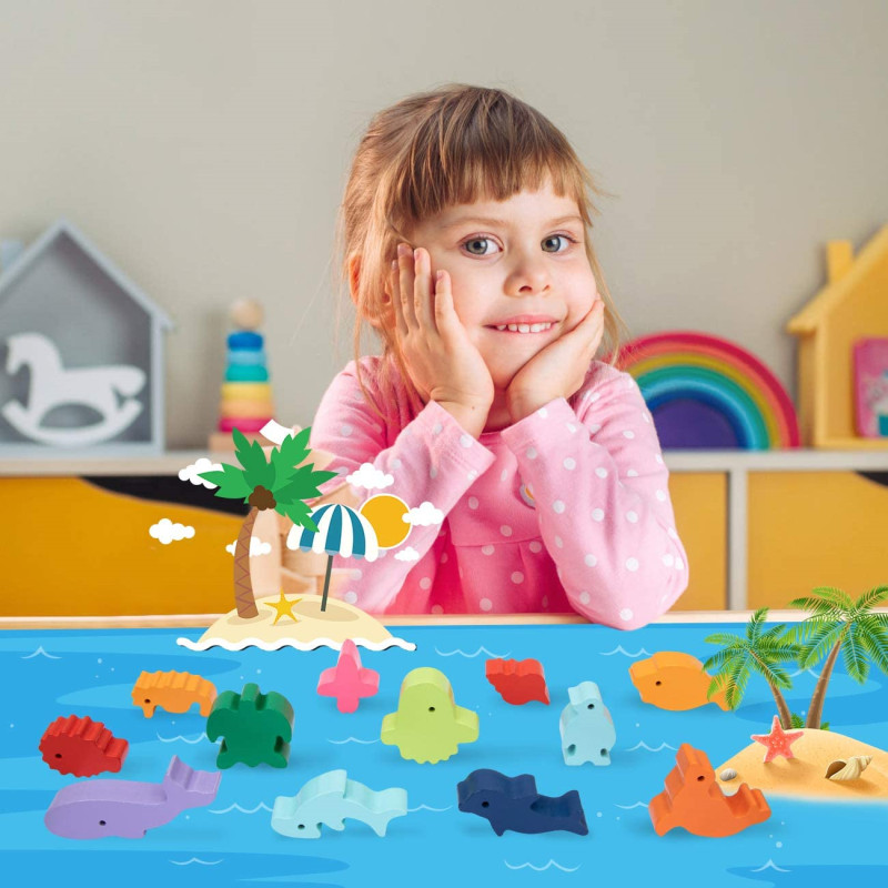 มอนเตสซอรี่ของเล่นไม้เสริมความ - Kids Toys Videos บทวิจารณ์และราคา