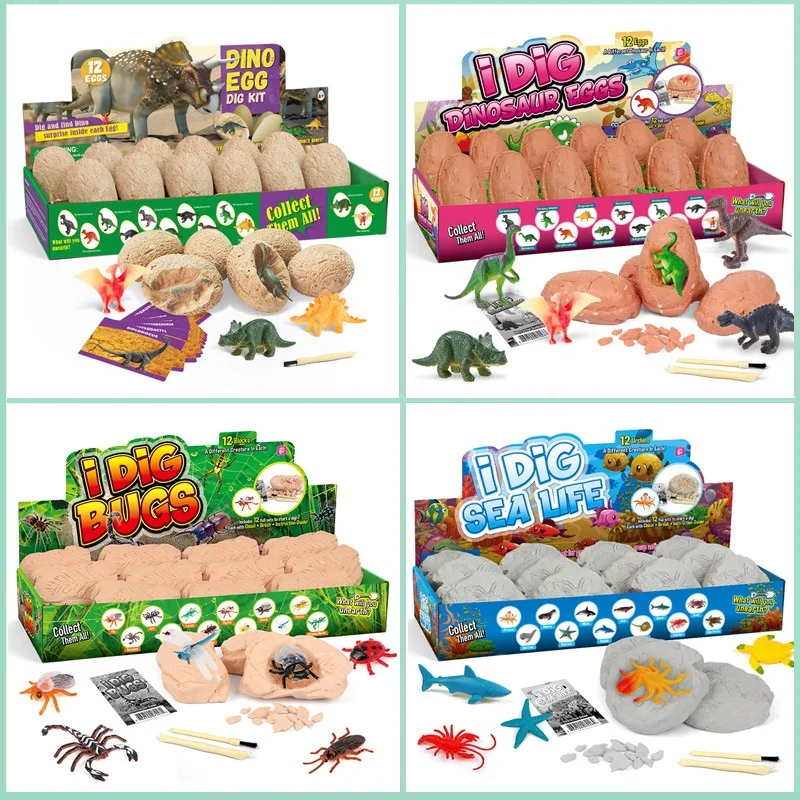 ชุดขุดไข่ไดโนเสาร์โบราณ 12 ชิ้ - Kids Toys Videos บทวิจารณ์และราคา