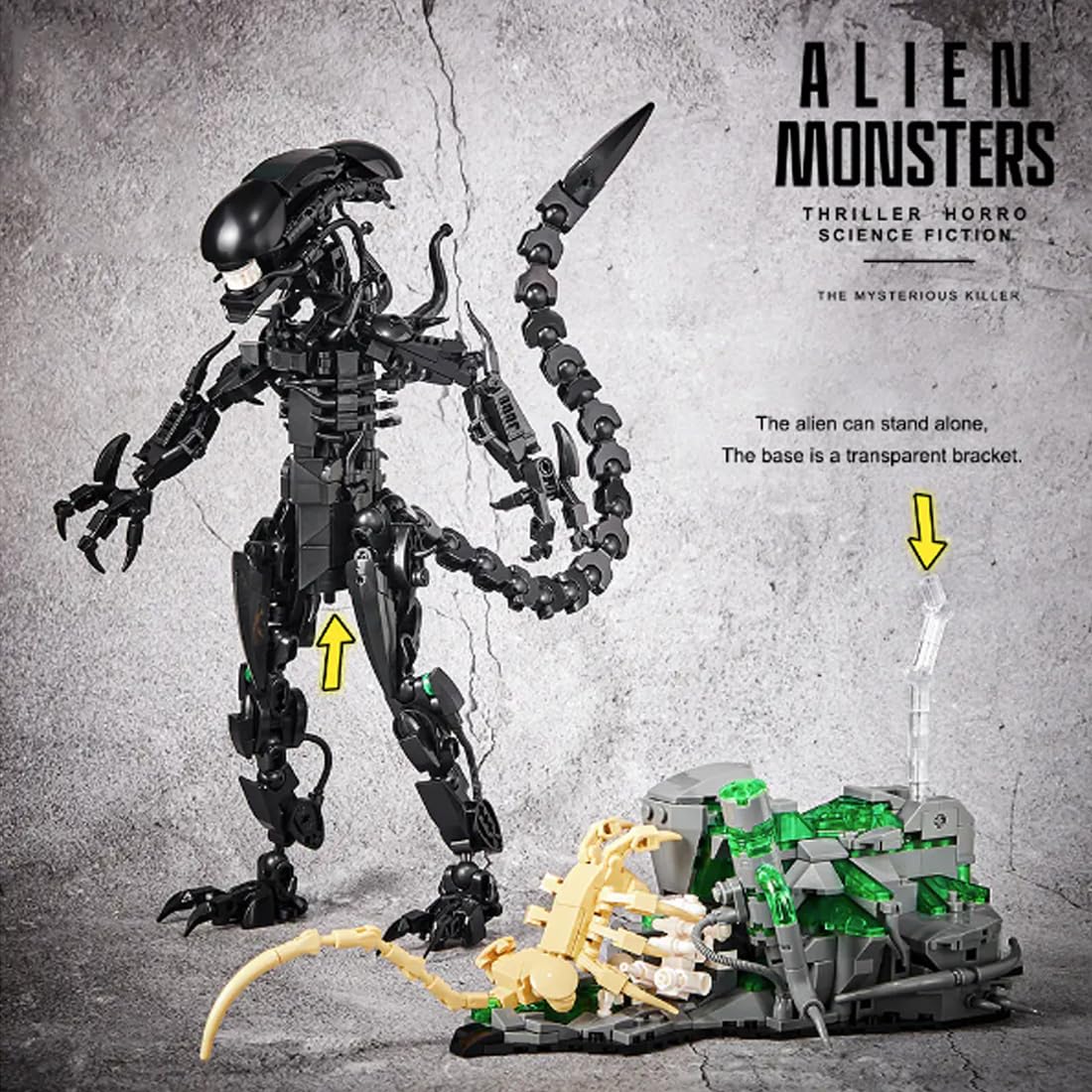958PCS Alien Monsters Building - Xenomorph Kids Toys บทวิจารณ์และราคา