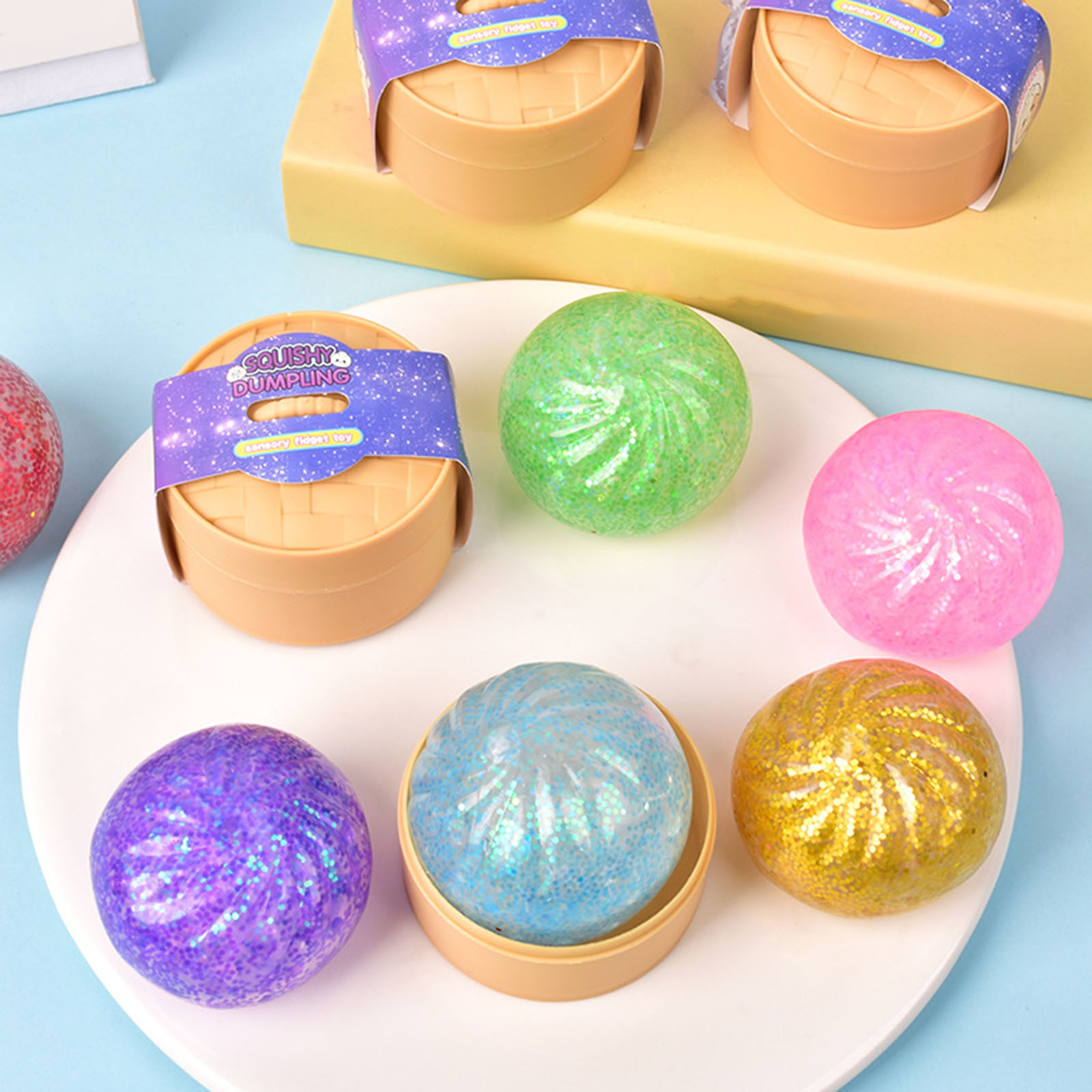 ชุดของเล่นบีบกลิตเตอร์รูปเกี๊ย - Kids Toys Dumplings บทวิจารณ์และราคา