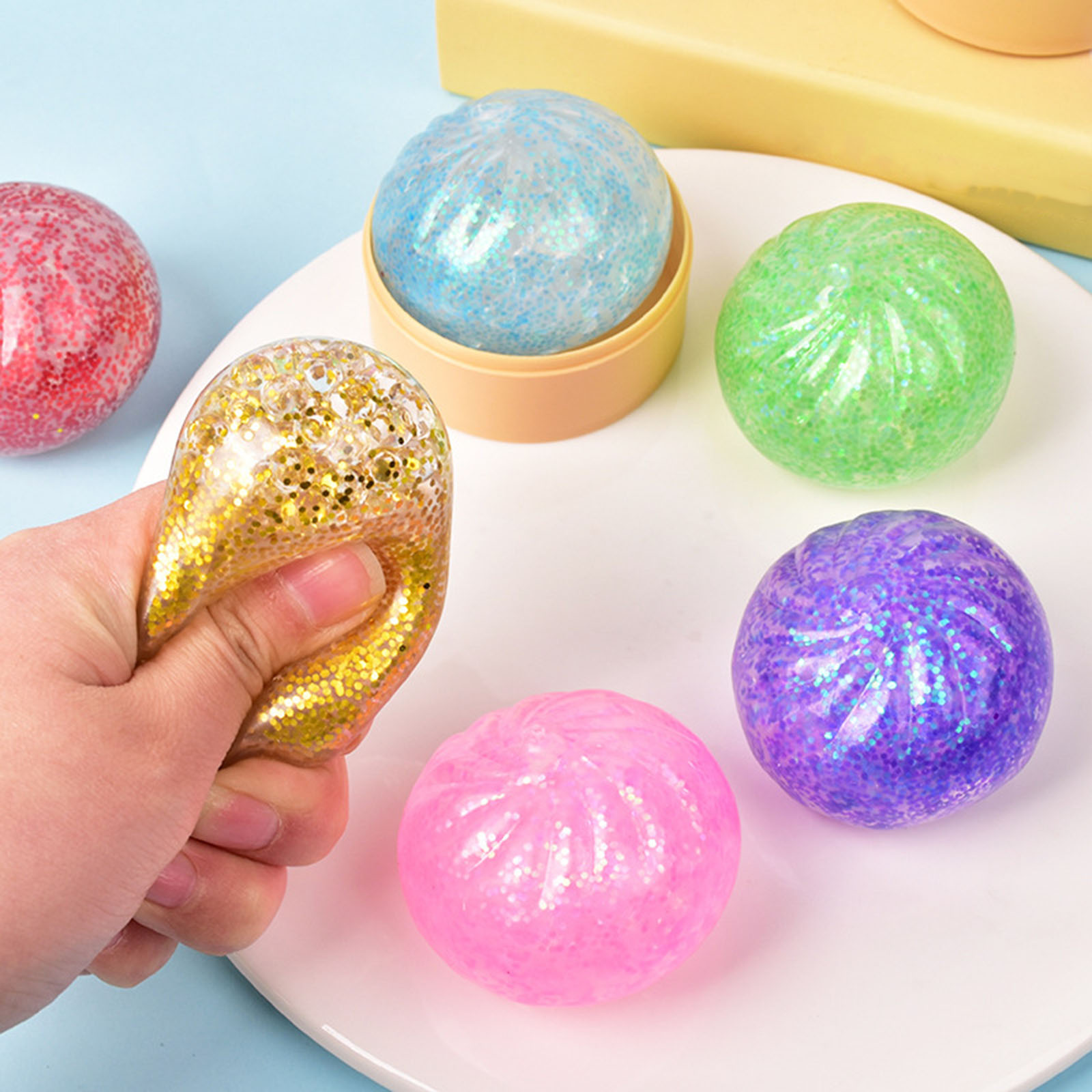 ชุดของเล่นบีบกลิตเตอร์รูปเกี๊ย - Kids Toys Dumplings บทวิจารณ์และราคา