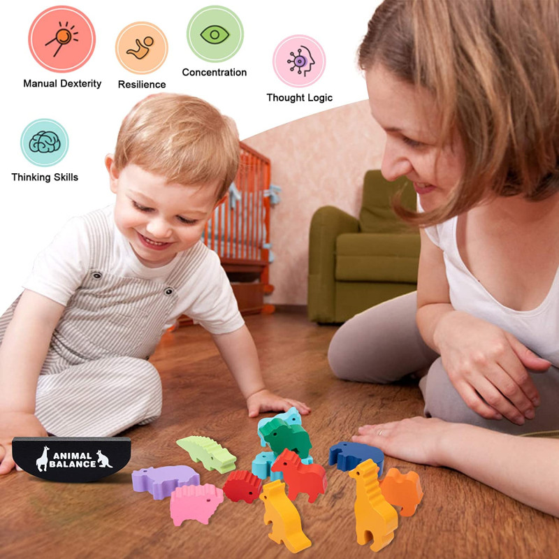 เด็กใหม่ Montessori สัตว์ไม้ B - Kids Toys Videos บทวิจารณ์และราคา