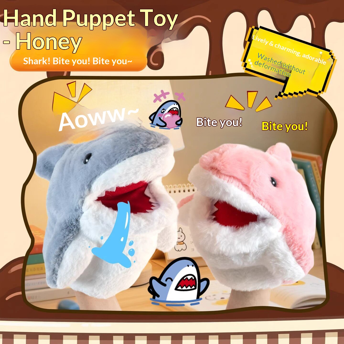 ตุ๊กตาฉลามแบบสวมมือ ของเล่นตุ๊ - Kids Toys Young บทวิจารณ์และราคา