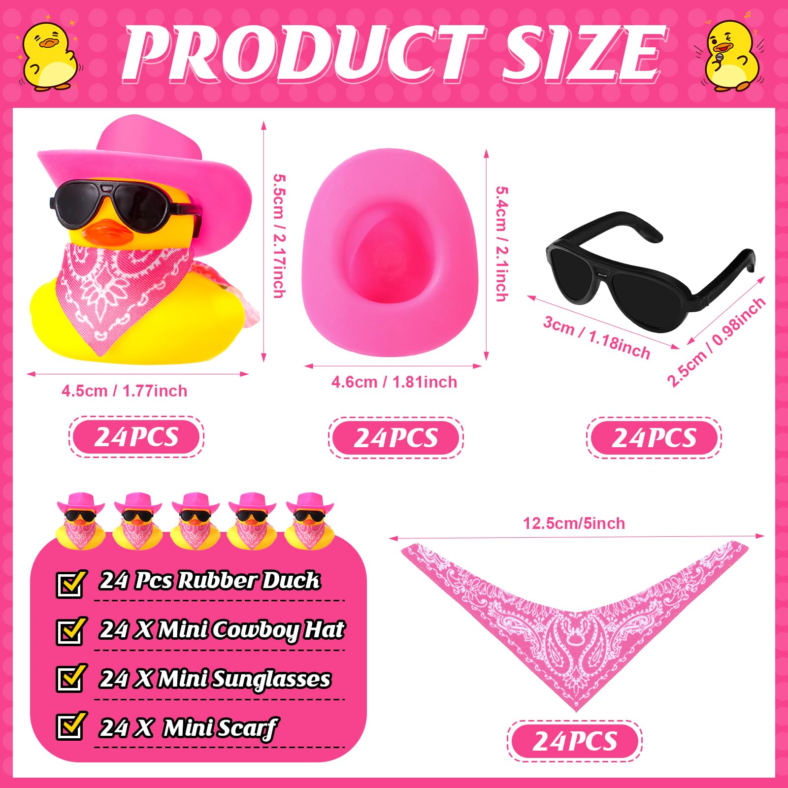 24 ชุดคาวบอยเป็ดยางพร้อมหมวกผ้ - Rubber Duck Bath บทวิจารณ์และราคา