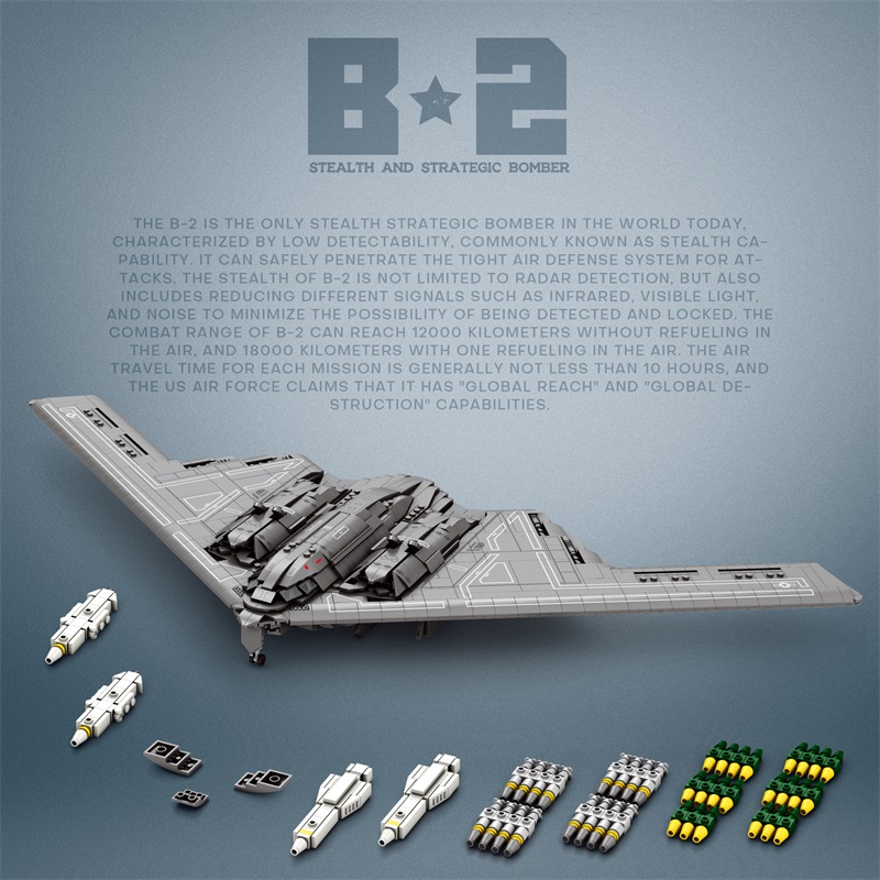 B2 ทหาร Stealth และ Strategic  - Kids Toys Lego บทวิจารณ์และราคา