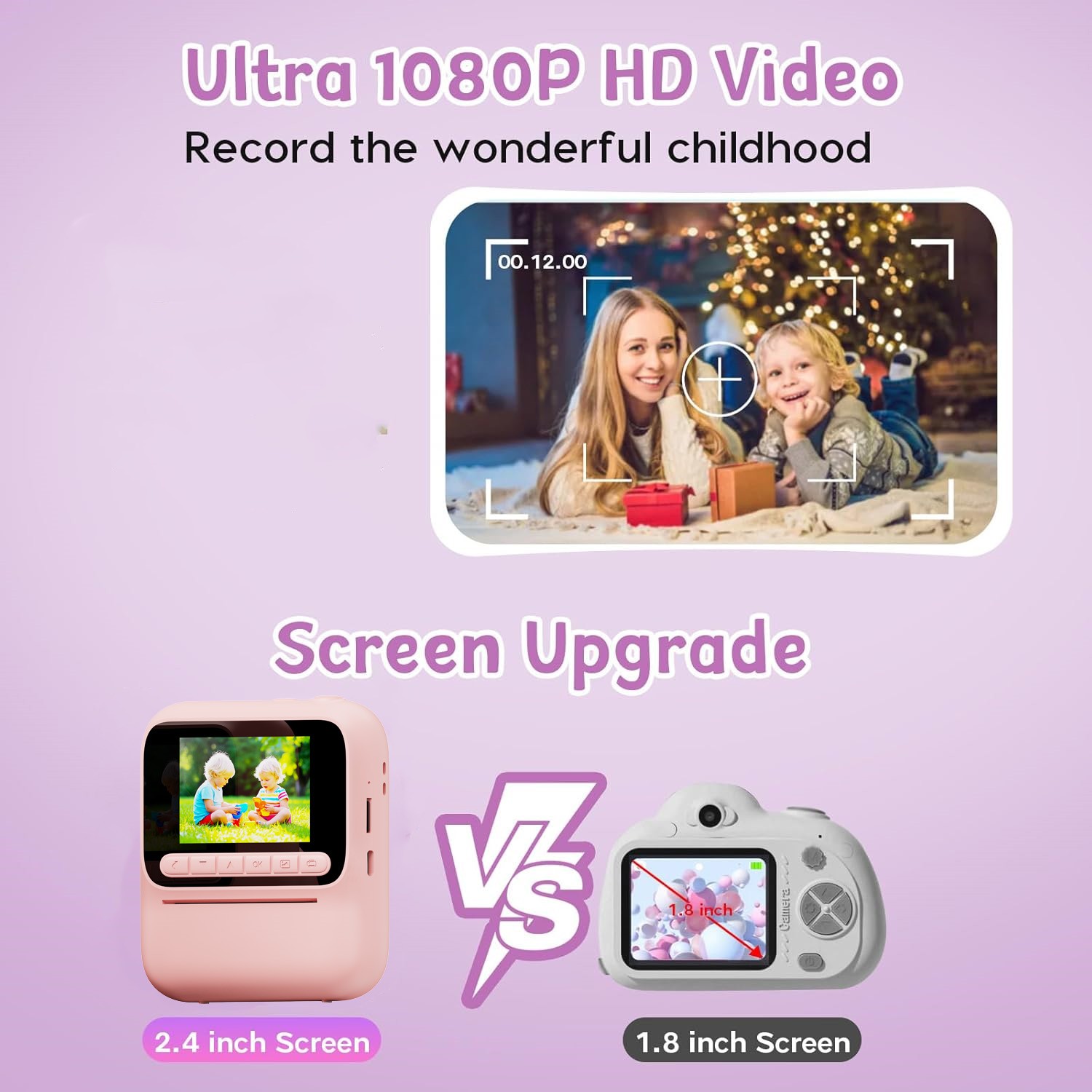 เด็กการพิมพ์สีทันทีกล้อง 1080P - Kids Toys Youtube บทวิจารณ์และราคา