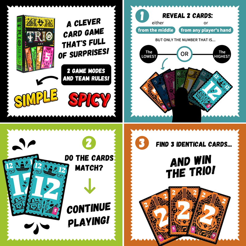 เกมกระดานไพ่ TRIO Strategic สำ - Kids Toys Entertainer บทวิจารณ์และราคา