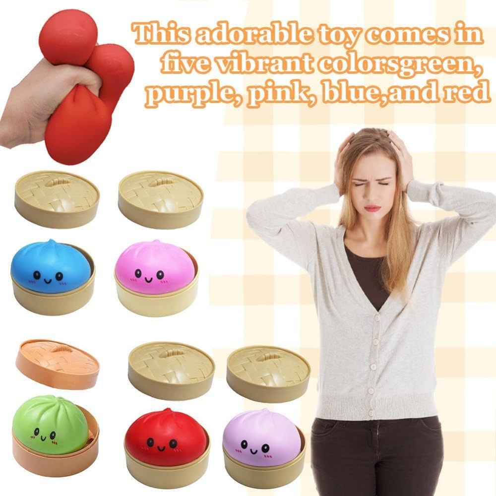 ลูกบอลบีบคลายเครียดรูปซาลาเปาข - Kids Toys Dumplings บทวิจารณ์และราคา